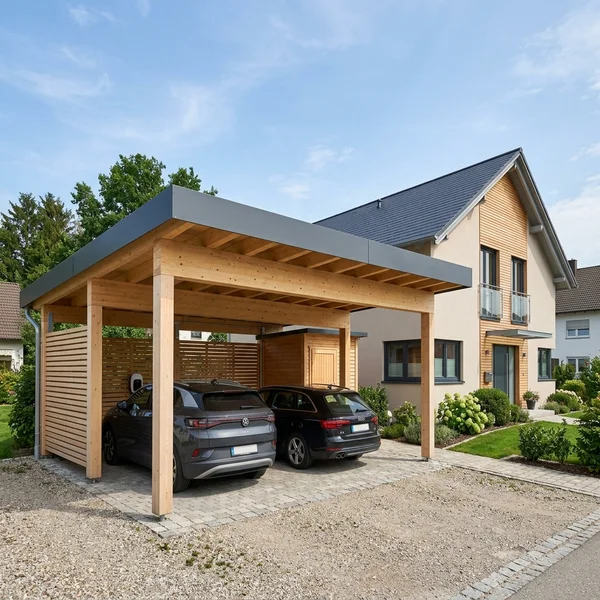 Holzgarage und Carport Massivholz Karlsruhe