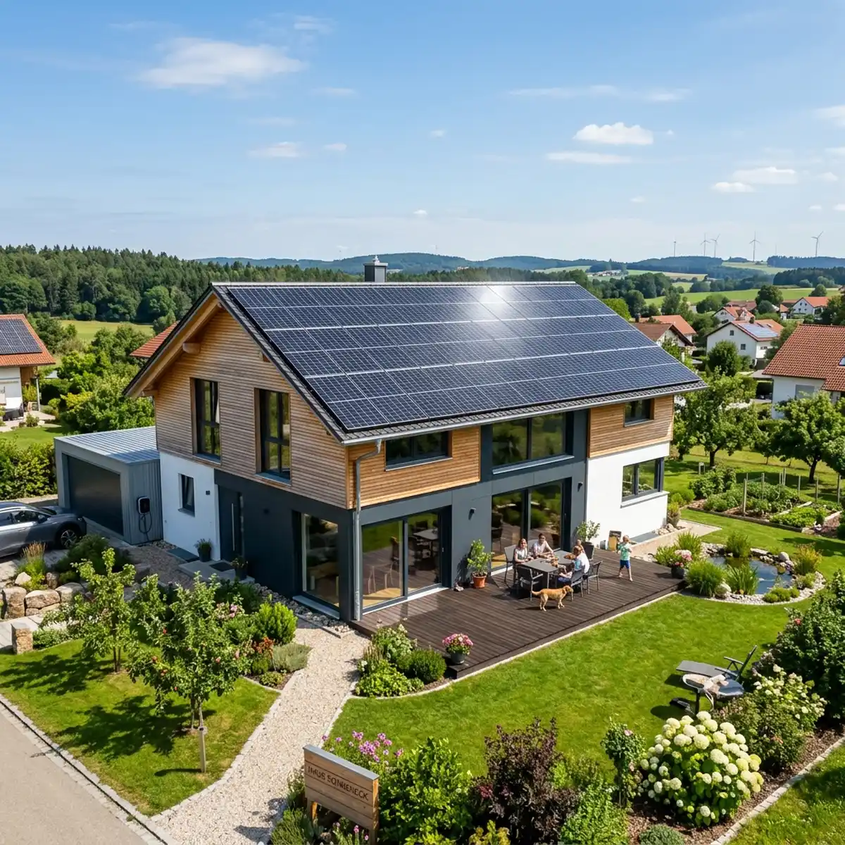 Photovoltaikanlage auf Wohnhaus in Karlsruhe